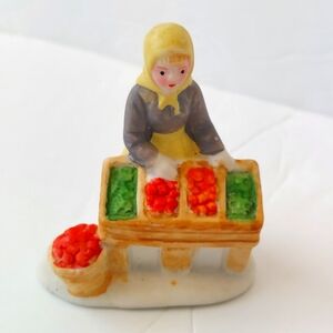 Lemax Lady Selling Vegetable Chrisrmas Village Figurine